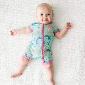 12-18 months Shorty LS Dolphin Dance Shorty Zippy Little Sleepies NIB BST
